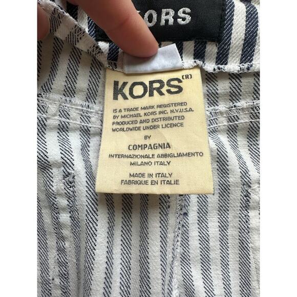 Vintage Women's Michael Kors Collection Striped Cotton Skirt Made in Italy 90s S - Picture 3 of 10